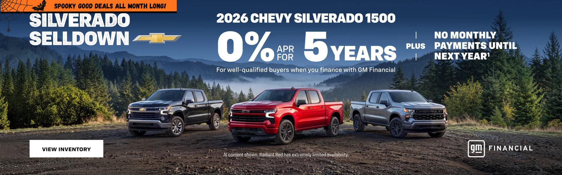 2026 Chevy Silverado 1500. 0% APR for 5 years For well quali
